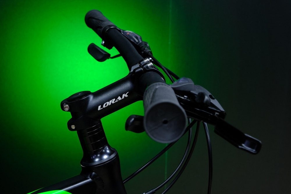 Lorak 2.0 Матовый Чёрный/Зелёный рама 21 (на рост 183-190) (27.5)