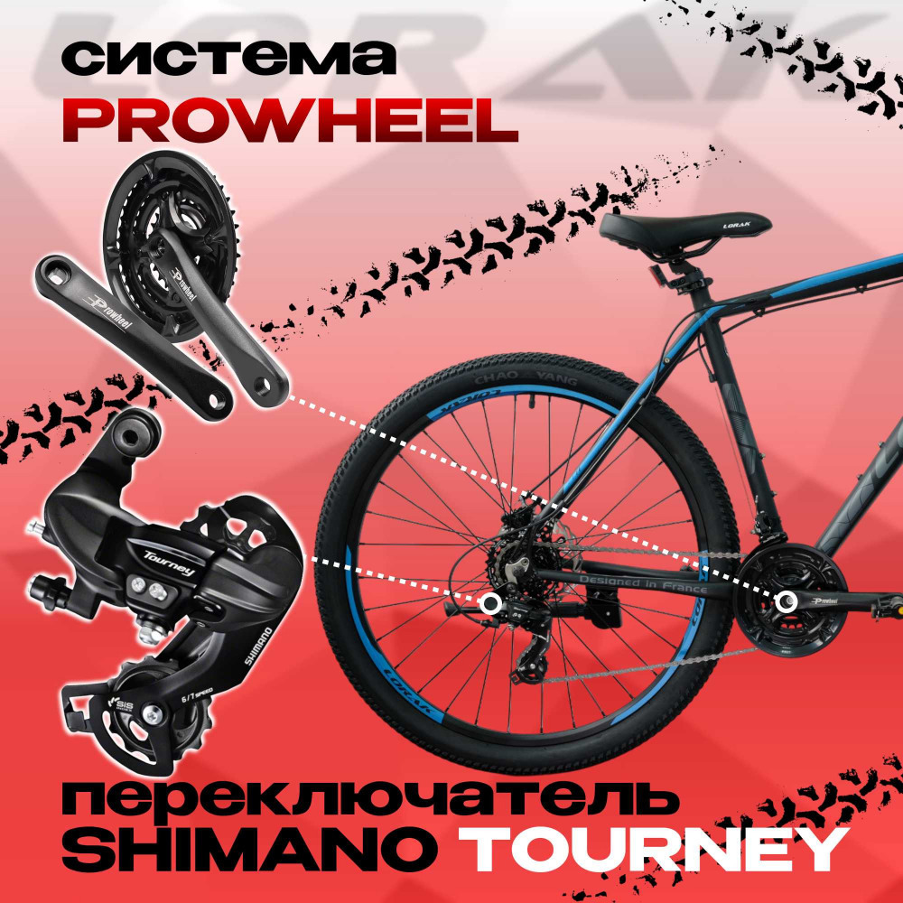 Lorak 1.0 Матовый Чёрный/Синий рама 19 (на рост 171-182) (27.5)