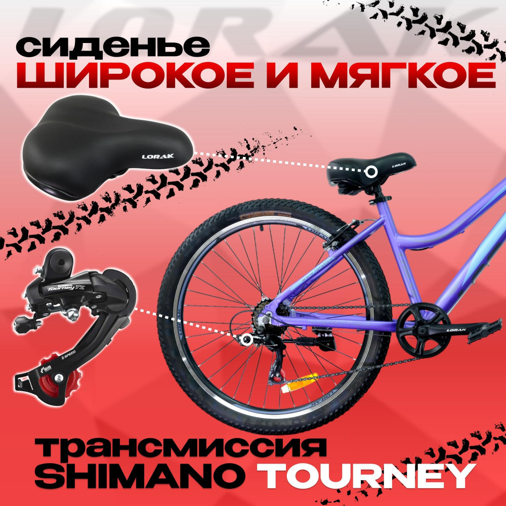 Lorak Glory 4 Матовый Фиолетовый/Голубой рама 17 (на рост 155-173)